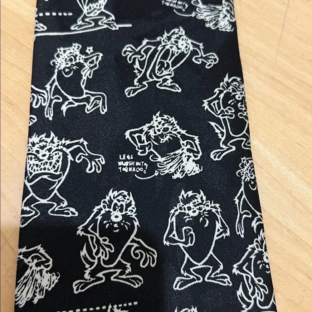 Warner‎ Bros. Black and White Cartoon Character Tie